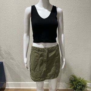 Nili Lotan Olive Green Utility Skirt